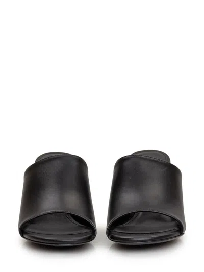 Givenchy G Cube Leather Mules In Black