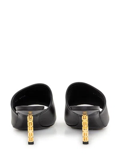 Givenchy G Cube Leather Mules In Black