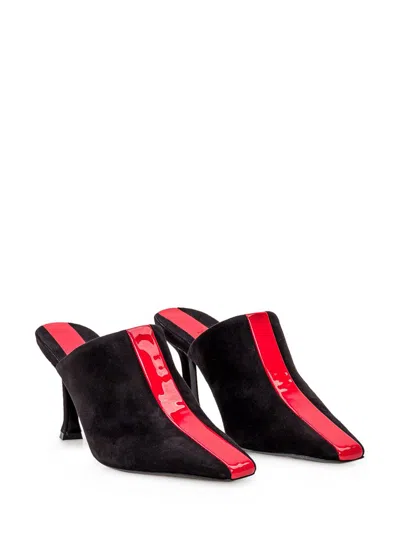 Ferragamo Ladies Black Graphic Insert Sophye Mules In Black