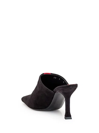 Ferragamo Ladies Black Graphic Insert Sophye Mules In Black