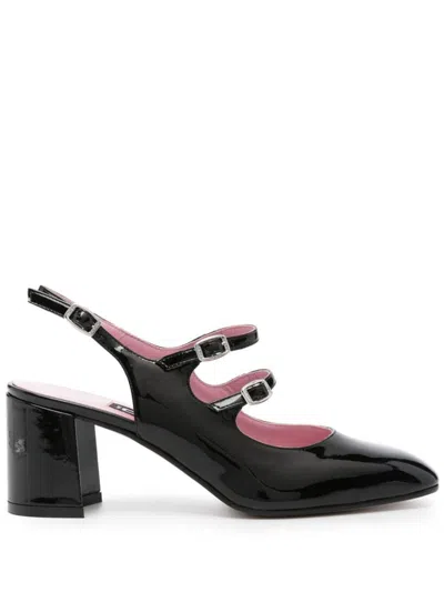 Carel Paris Banana Patent Leather Slingback Pumps In Black