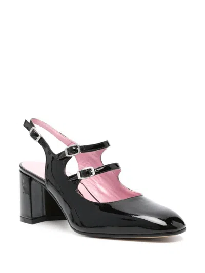 Carel Paris Banana Patent Leather Slingback Pumps In Black