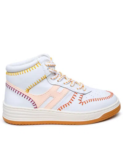 Hogan High-top Lace-up Sneakers In White