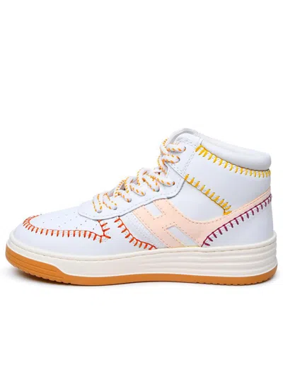 Hogan High-top Lace-up Sneakers In White