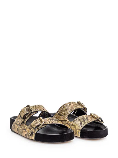 Isabel Marant Lennyo Buckle Sandals In Black