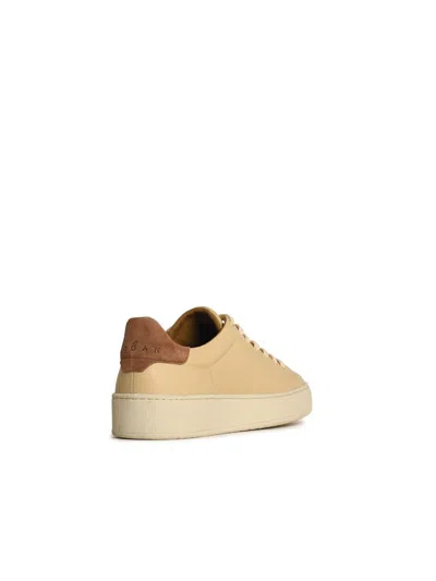 Hogan H672 Lace-up Leather Sneakers In Beige