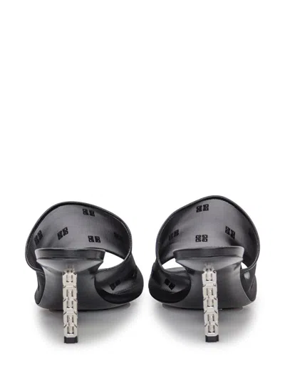 Givenchy G-cube 70 Leather And Mesh Mules In Black