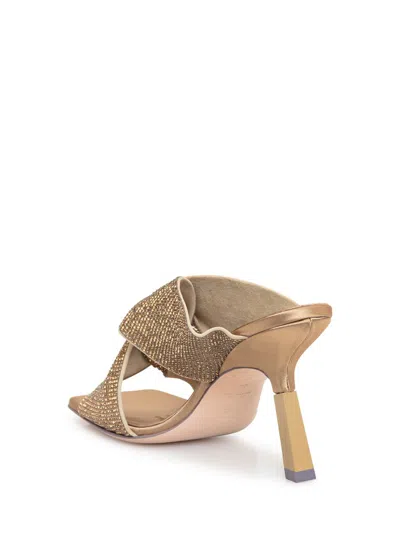 Sebastian Sandalwood Mule Paris In Gold