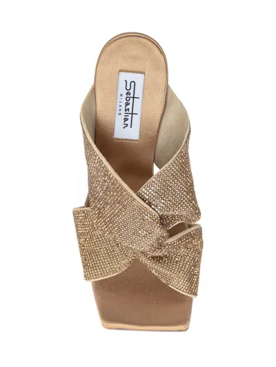 Sebastian Sandalwood Mule Paris In Gold
