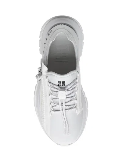 Givenchy Spectre Zip Runners Leather Sneakers In White