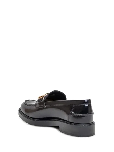 Tod's Leather Moccasin In Black
