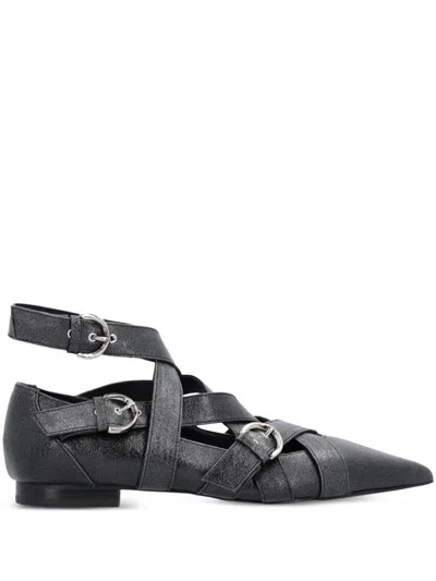 Pinko Gianira Leather Ballerina Shoes