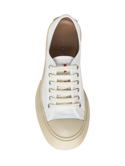 Marni Sneakers Donna Pelle Bianco In White