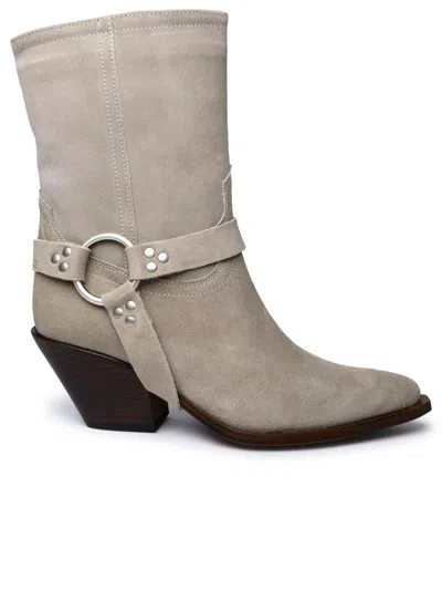 Sonora Low-heeled Ankle Boots In Beige