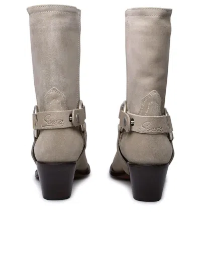Sonora Low-heeled Ankle Boots In Beige