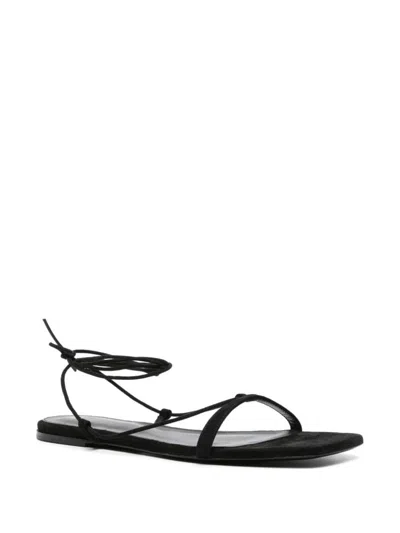 Totême Toteme Suede Sandals For Women In Black