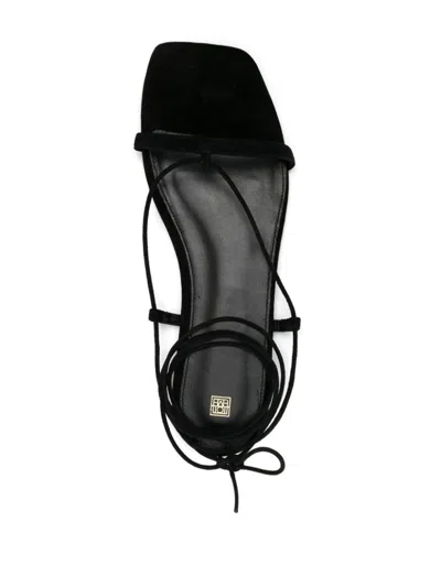 Totême Toteme Suede Sandals For Women In Black