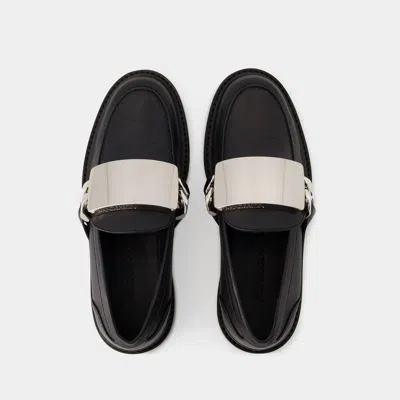 Jw Anderson Gourmet Chain Leather Loafers In Black