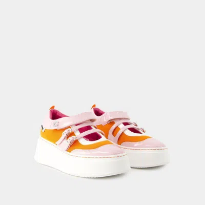 Carel Paris Baskina Sneakers - Carel - Leather - Orange/pink In Orange