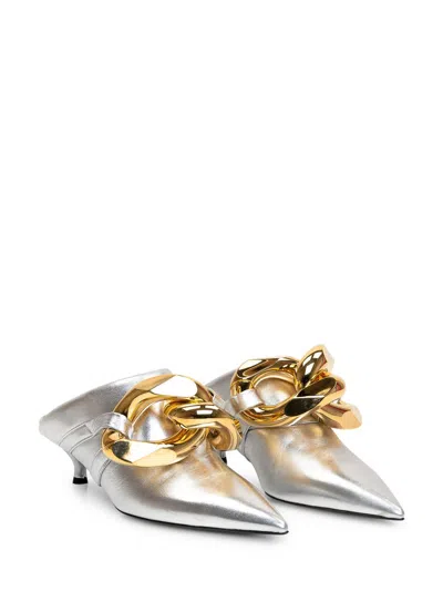Jw Anderson J.w. Anderson Mule Chain Kitten In Silver