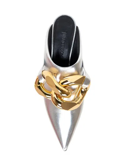 Jw Anderson J.w. Anderson Mule Chain Kitten In Silver