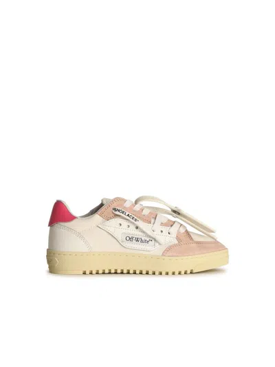 Off-white 20mm 5.0 Leather & Cotton Sneakers In White