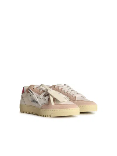 Off-white 20mm 5.0 Leather & Cotton Sneakers In White