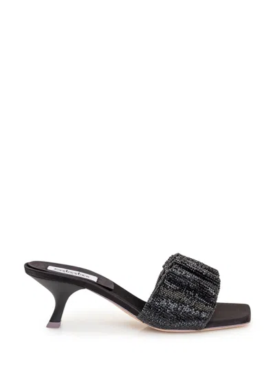 Sebastian Mule Cher Crystal In Black