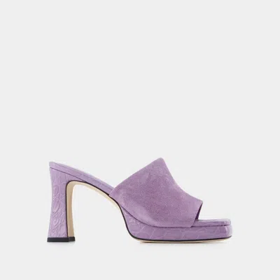 By Far Beliz Heeled Mule Sandals Women In Purple