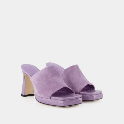 By Far Beliz Heeled Mule Sandals Women In Purple
