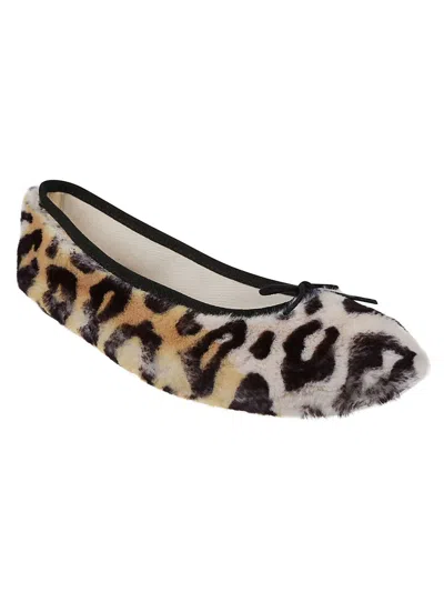 Repetto Leopard Print Ballet Shoes In Brown