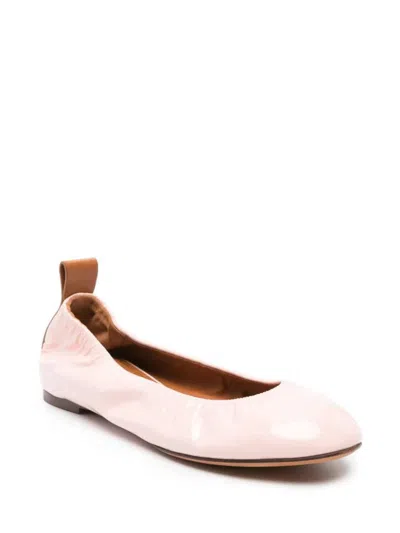 Lanvin Round-toe Leather Ballerina Shoes In Multicolor