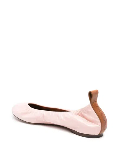 Lanvin Round-toe Leather Ballerina Shoes In Multicolor