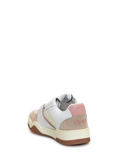 Dsquared2 Textured Leather And Polyamide Sneakers In White