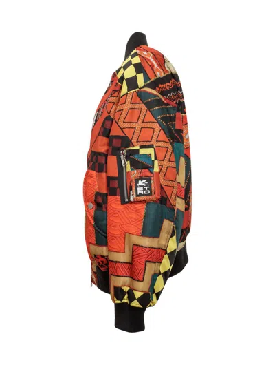 Etro Women's Patchwork Bomber Jacket | Size 42 | 13104 In Red