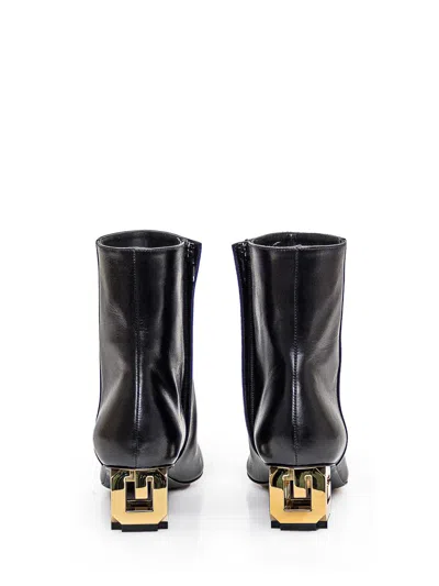 Givenchy G Cube Leather Ankle Boots In Black