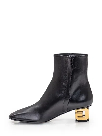 Givenchy G Cube Leather Ankle Boots In Black