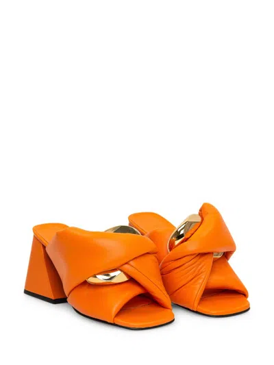 Jw Anderson J.w. Anderson Twisted Sandal In Orange