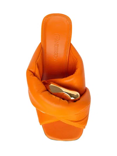 Jw Anderson J.w. Anderson Twisted Sandal In Orange