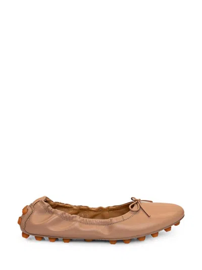 Shop Tod's Ballerina Grommets In Pink