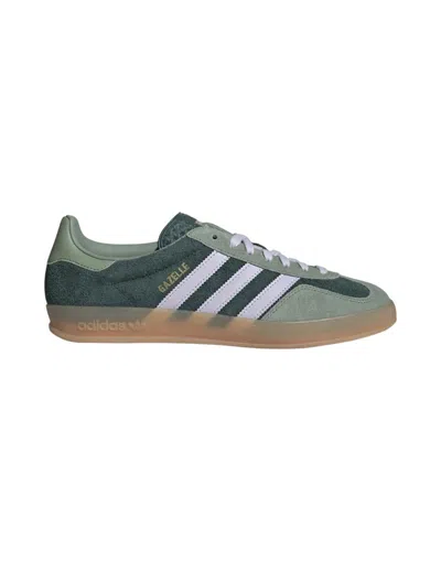 Adidas Originals Adidas Womens Mineral Green Silver Daw Gazelle Indoor Suede Low-top Trainers In Green