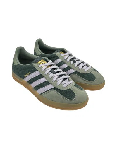 Adidas Originals Adidas Womens Mineral Green Silver Daw Gazelle Indoor Suede Low-top Trainers In Green