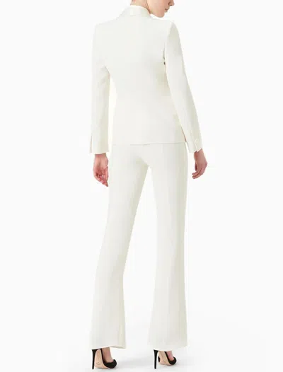 Giorgio Armani Official Store Crepe Tuxedo Pure Silk Jacket In White