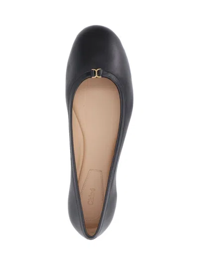 Chloé Chloe Leather Ballerina Flats Women In Black