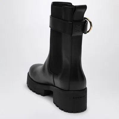 Givenchy Voyou Leather Buckle Chelsea Boots In Black