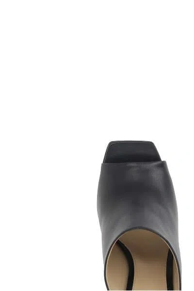 Bottega Veneta Elegantly Crafted Nappa Leather Canalazzo Sandals With 11 Cm Heel In Black