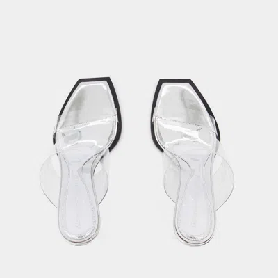 Alexander Mcqueen Square-toe Wedge-platform Sandals In Transparent