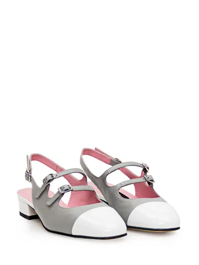 Carel Paris Patent Leather Slingback In Grey