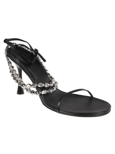 Studio Amelia 90mm Trinket Stiletto Sandals In Black