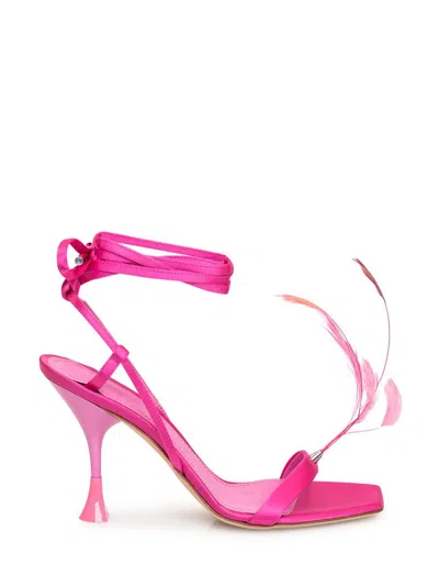 3juin Kimi Satin Sandals In Pink